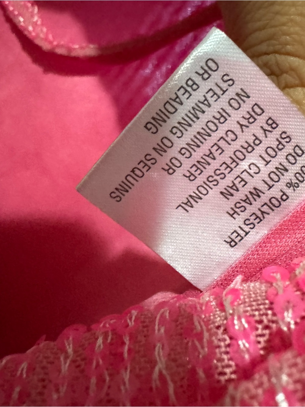 leena for Mac Duggal One-Shoulder Sparkle Gown in Bright Pink Size 14 - Picture 9 of 9
